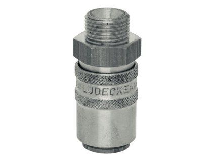 ESHE quick coupling with straight external thread G3/8" with valve