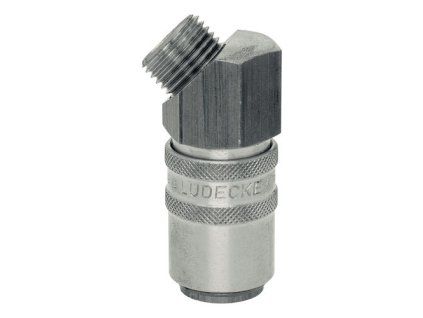 ESHE quick coupler 45° external thread G3/8" with valve