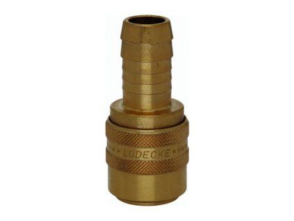 Quick coupling with straight barb for plug-in hose in shortened version 16 mm