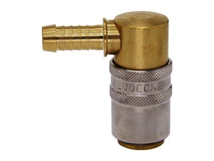 Quick coupling with 90° barb for standard 19 mm hose