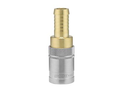 Quick coupling with straight barb for standard 9 mm hose