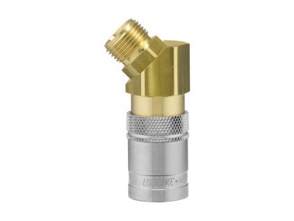 ESDF quick coupling with 45° male thread G3/8"