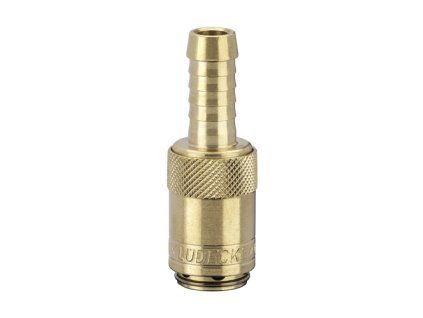 Quick coupling with straight barb for standard 9 mm hose