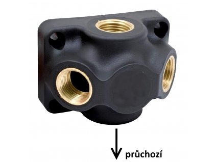 Průchozí krabice pro rozvod vzduchu 2xG1/2" - 2xG1/2"