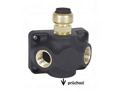 Průchozí krabice pro rozvod vzduchu 18mm - G1/2" - 2xG1/2"
