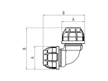 90° spojka 63mm