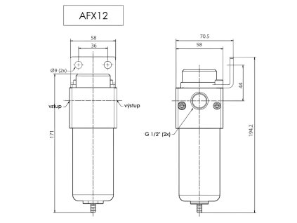 Vzduchový filtr AFX12