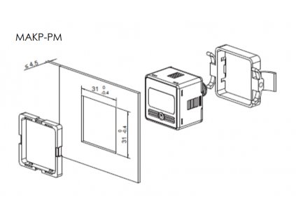 Adaptér pro montáž do panelu MAKP-PM