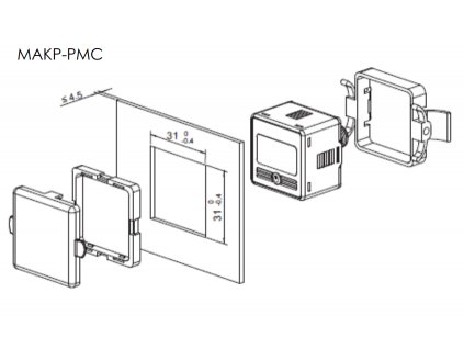 Adaptér pro montáž do panelu s krytem displeje MAKP-PMC