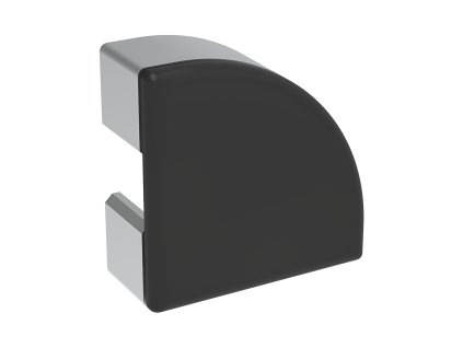 2193 zaslepka profilu bh 30 8 30x30 pulkulata cerna