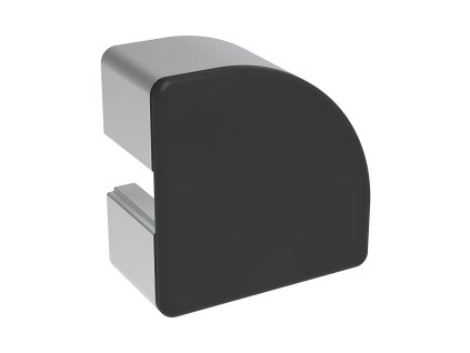 2295 zaslepka profilu bh 45 10 45x45 pulkulata cerna