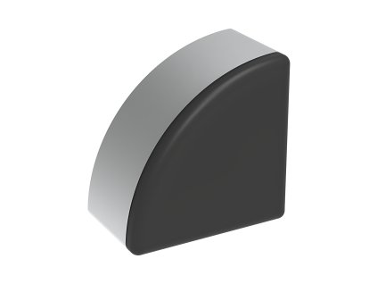 2877 zaslepka profilu im 40 8 40x40 pulkulata cerna