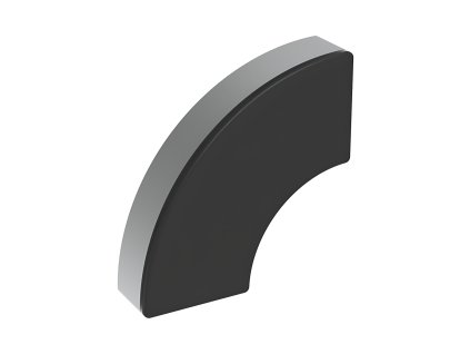 3212 zaslepka profilu ac 45 8 90x90 obla cerna