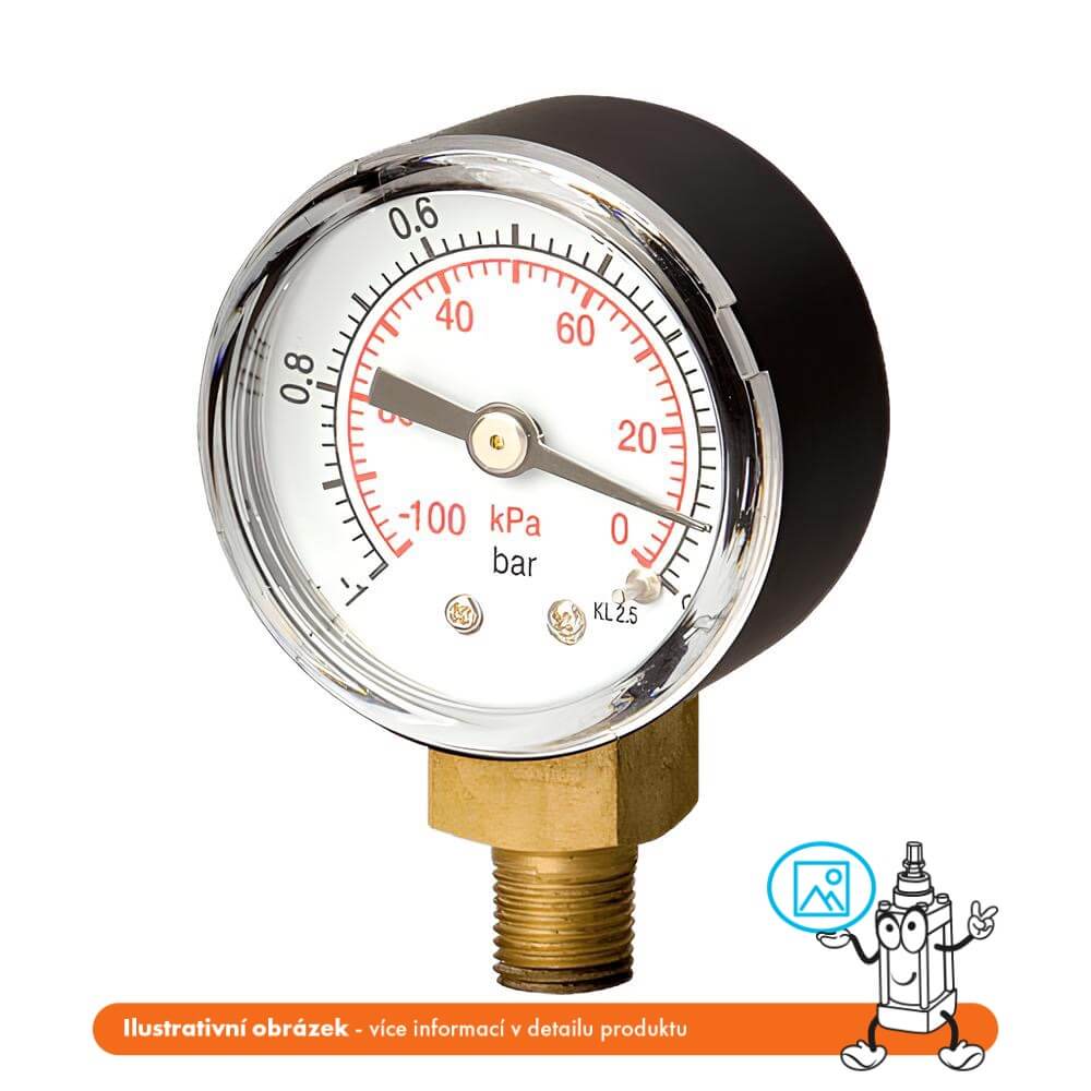 Pneumatics & Hydraulics Manometr stranový -1/0 bar - 40 - 1/8"