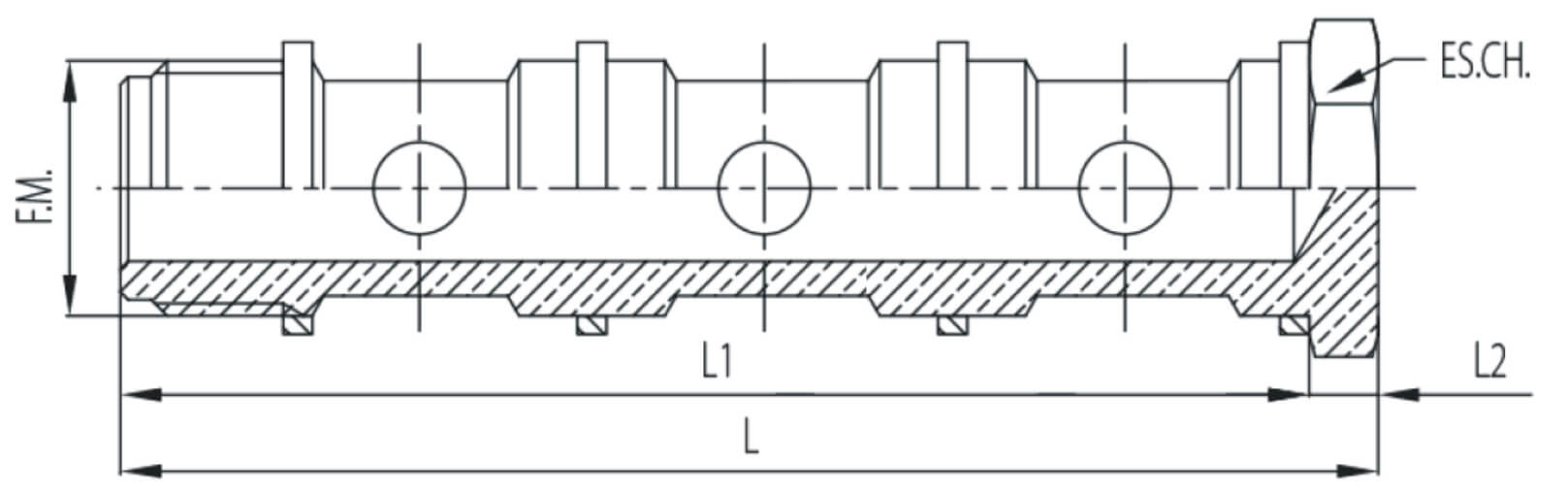 API Dutý šroub trojitý G1/4"