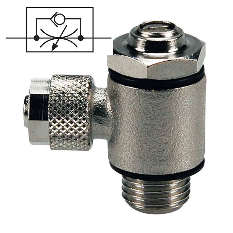 A.P.I. Škrtící ventil na přívodu 6/4 mm - G1/8"