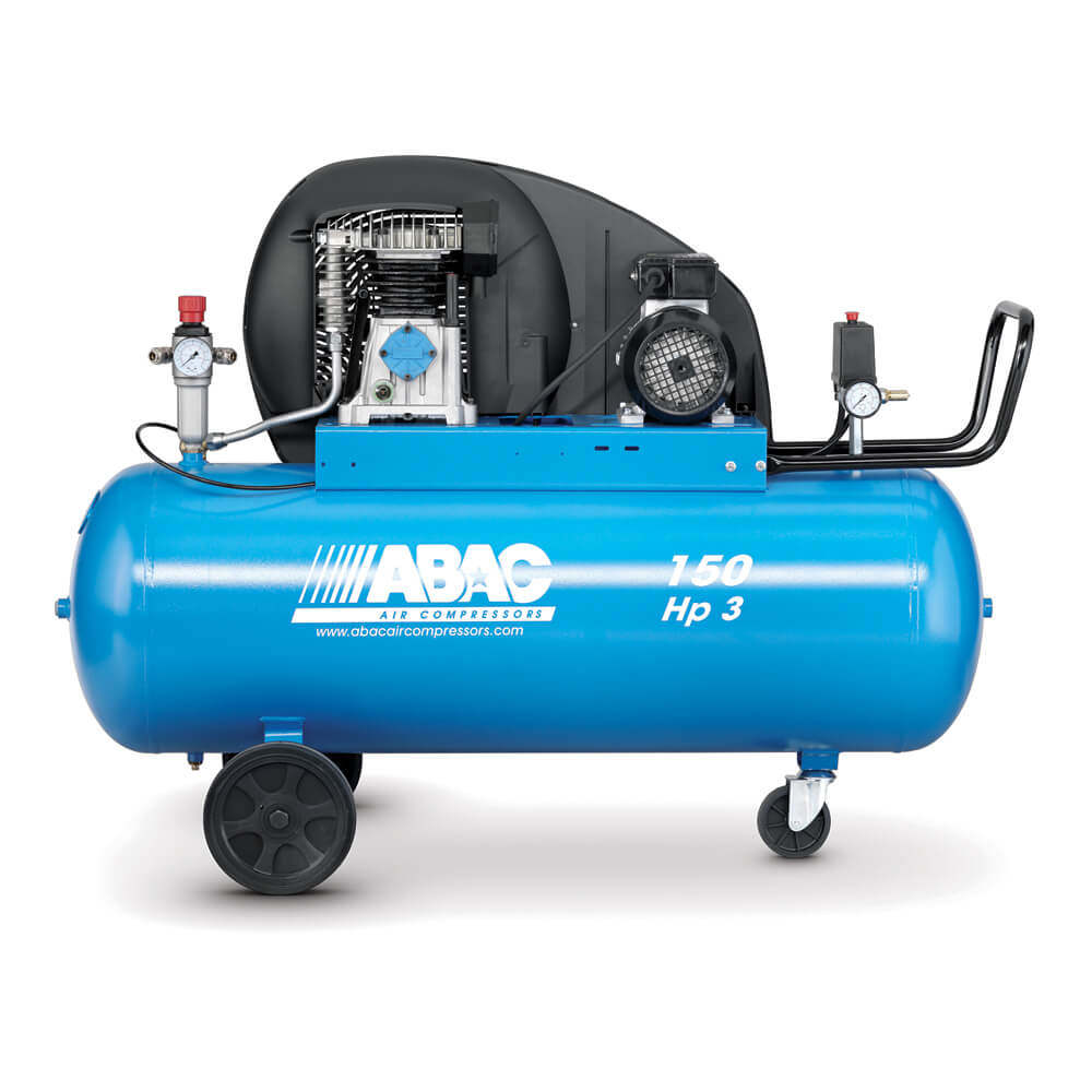 ABAC Pístový kompresor A29-1,5-150CM příkon 1,5 kW, sací výkon 255 l/min, tlak 10 bar, vzdušník 150 l, napětí 230/50 V/Hz