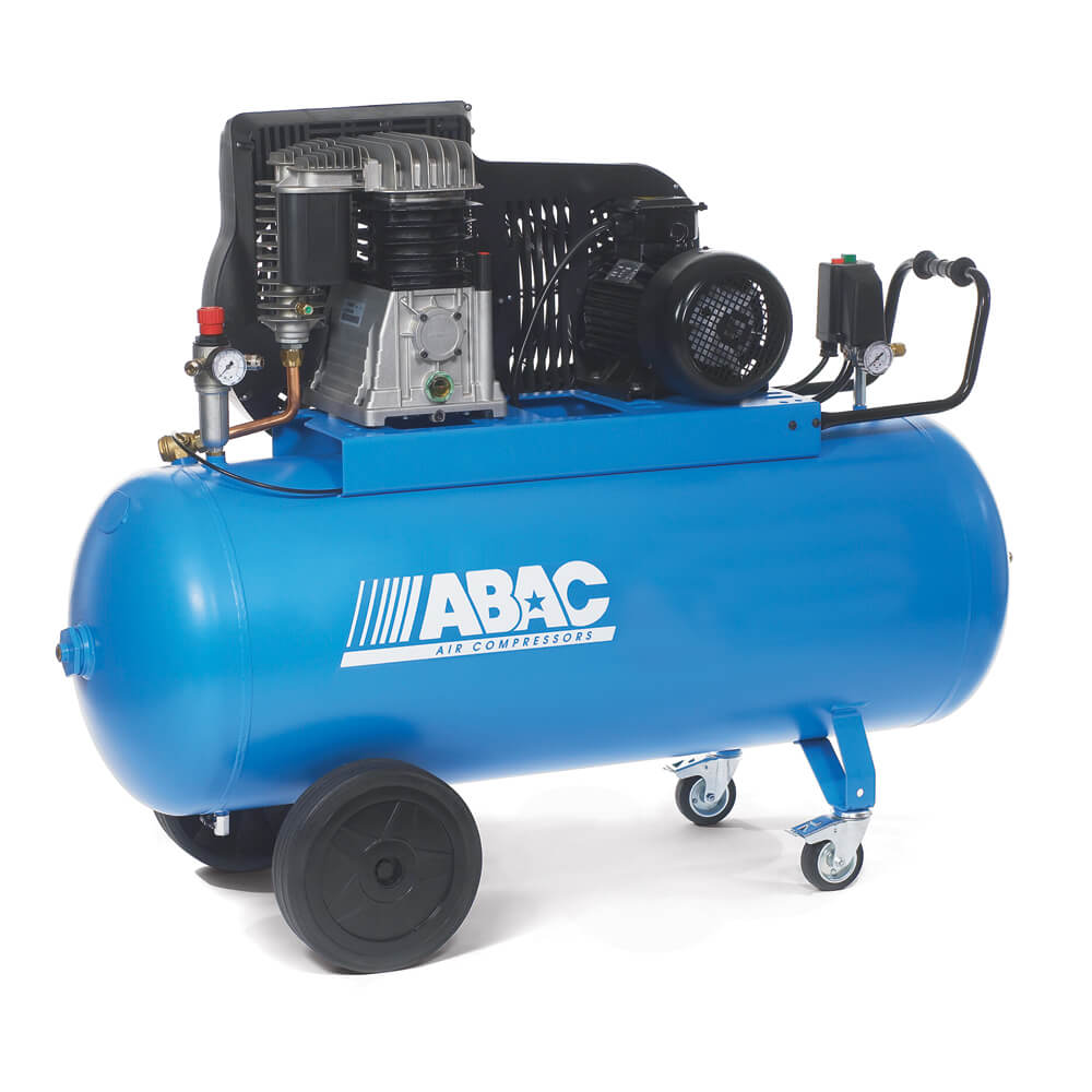 ABAC Dvoustupňový kompresor B59B-4-270CT příkon 4 kW, sací výkon 653 l/min, tlak 11 bar, vzdušník 270 l, napětí 400/50 V/Hz