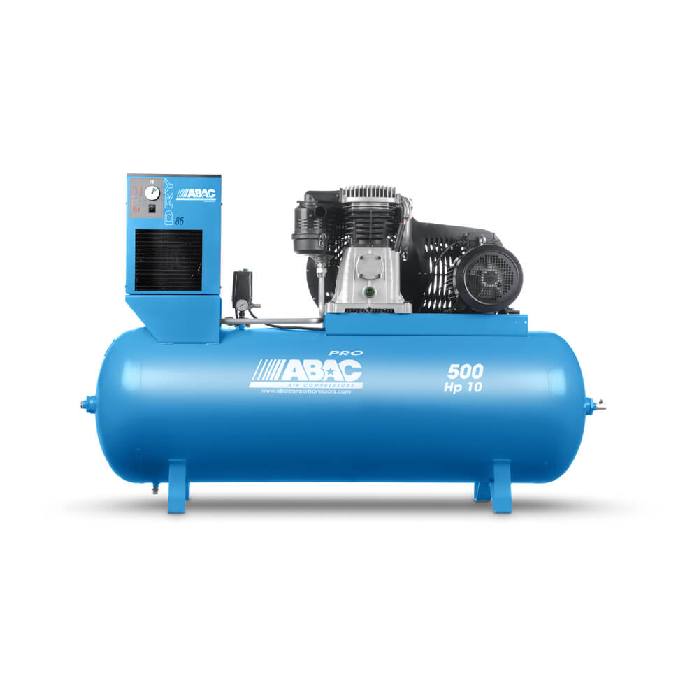 ABAC kompresory Kompresor se sušičkou B70-7,5-500FTD příkon 7,5 kW, sací výkon 1 210 l/min, tlak 11 bar, vzdušník 500 l, napětí 400/50 V/Hz