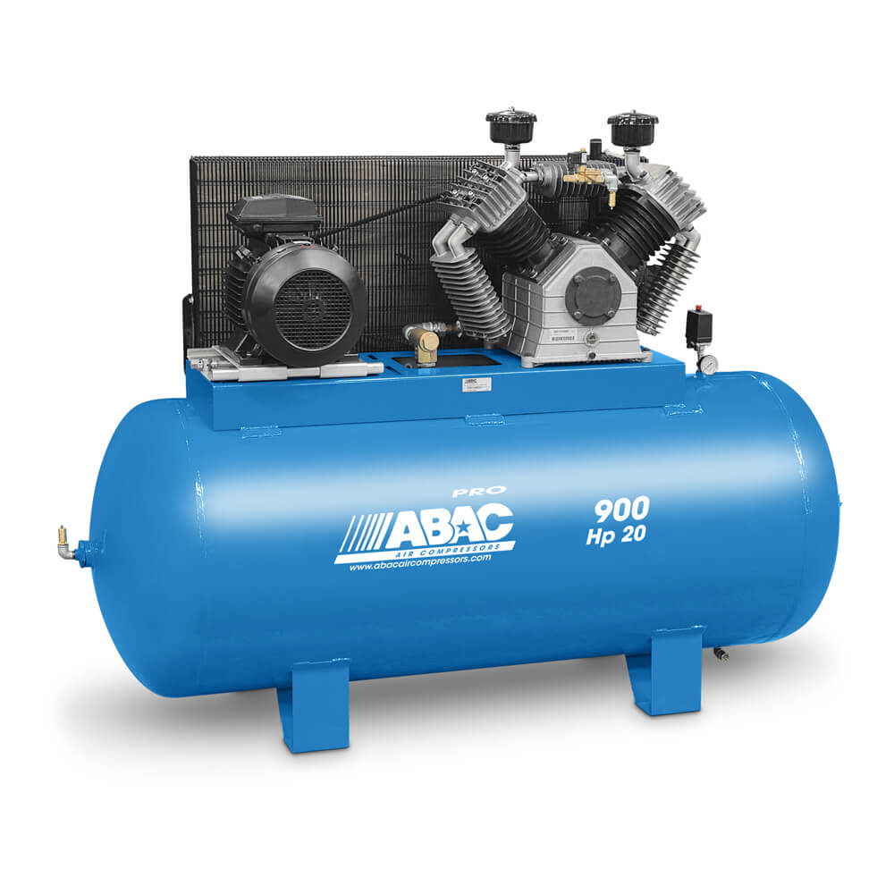 ABAC Kompresor s vysokým výkonem BV89-15-900FTX příkon 15 kW, sací výkon 2 400 l/min, tlak 11 bar, vzdušník 900 l, napětí 400/50 V/Hz