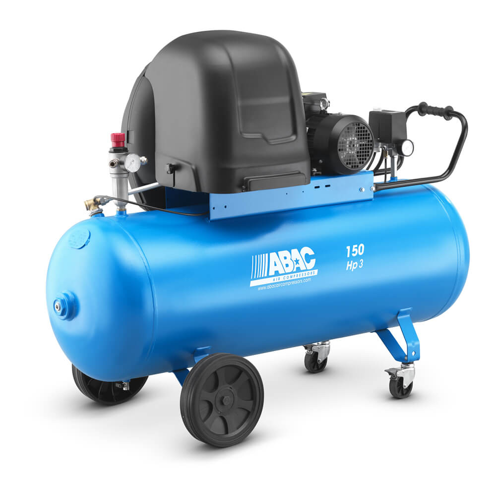 ABAC kompresory Tichý pístový kompresor ABAC - A39B-2,2-150CMS příkon 2,2 kW, sací výkon 393 l/min, tlak 10 bar, vzdušník 150 l, napětí 230/50 V/Hz