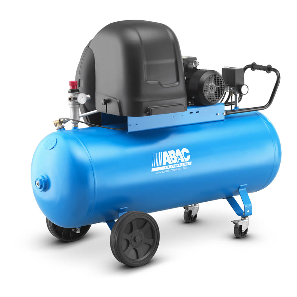 ABAC kompresory Tichý pístový kompresor ABAC - A39B-2,2-270CMS příkon 2,2 kW, sací výkon 393 l/min, tlak 10 bar, vzdušník 270 l, napětí 230/50 V/Hz