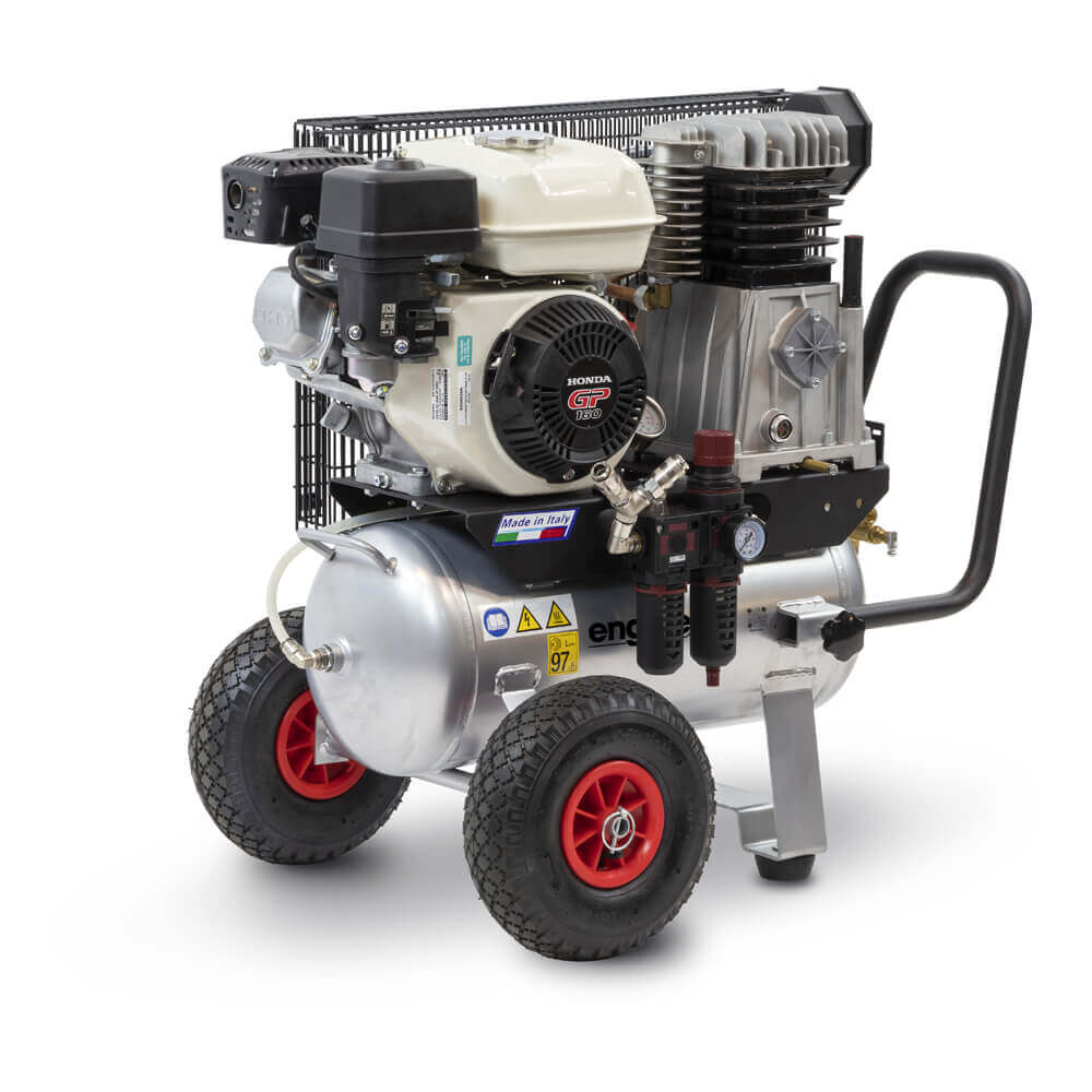 ABAC kompresory Benzínový kompresor Engine Air EA5-3,5-24CP příkon 3,5 kW, sací výkon 411 l/min, tlak 10 bar, vzdušník 24 l