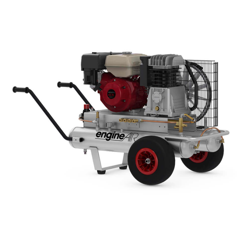 ABAC kompresory Benzínový kompresor Engine Air EA9-6-2-2X17CP příkon 6,2 kW, sací výkon 552 l/min, tlak 10 bar, vzdušník 34 l