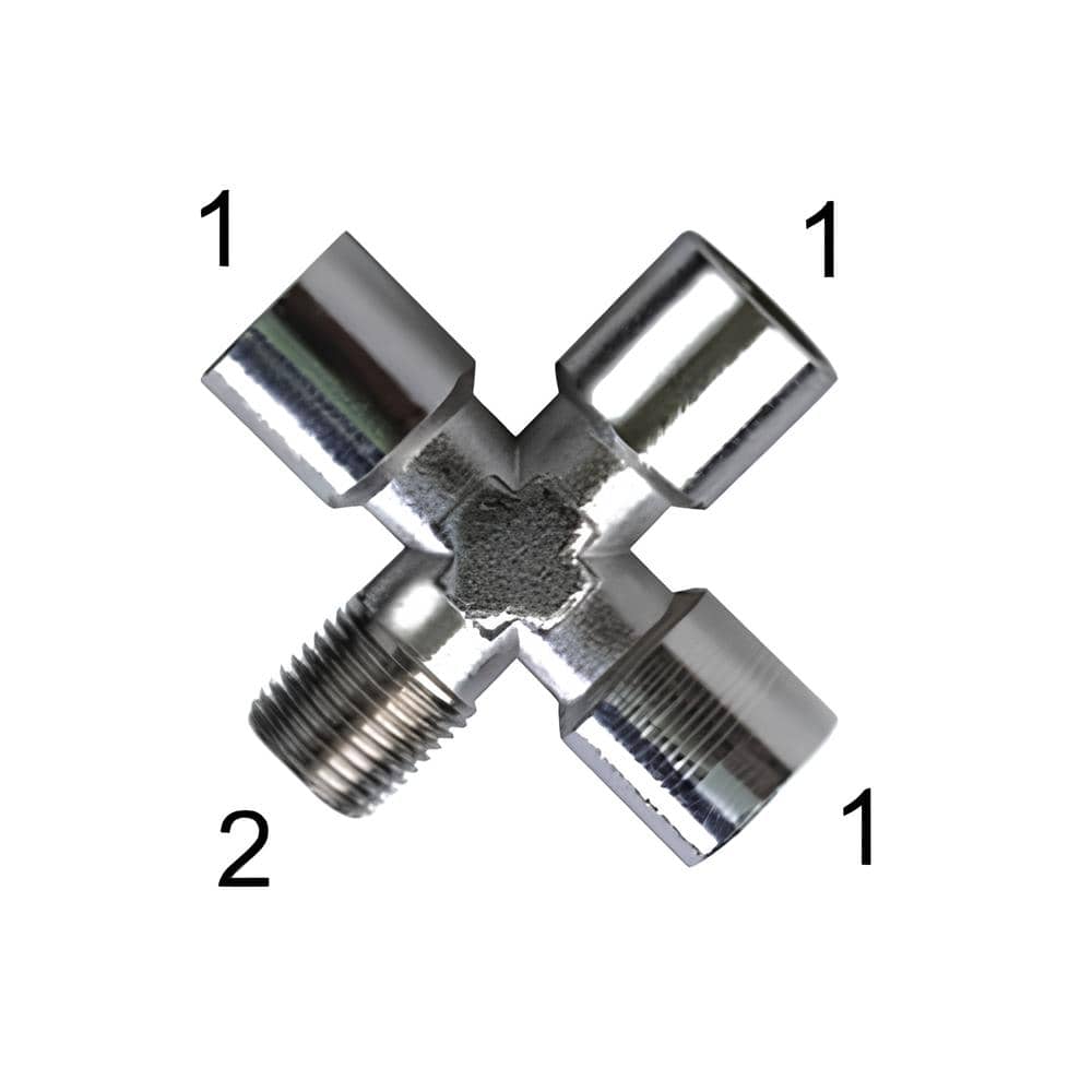 Pneumatics & Hydraulics X-šroubení s vnitřními závity G1/8" a vnějším závitem R1/8"