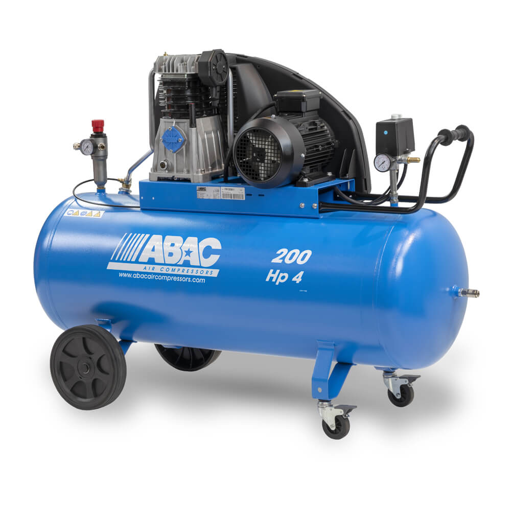 Abac A49B-3-200CT Pro Line příkon 3 kW, sací výkon 553 l/min, tlak 11 bar, vzdušník 200 l, napětí 400/50 V/Hz