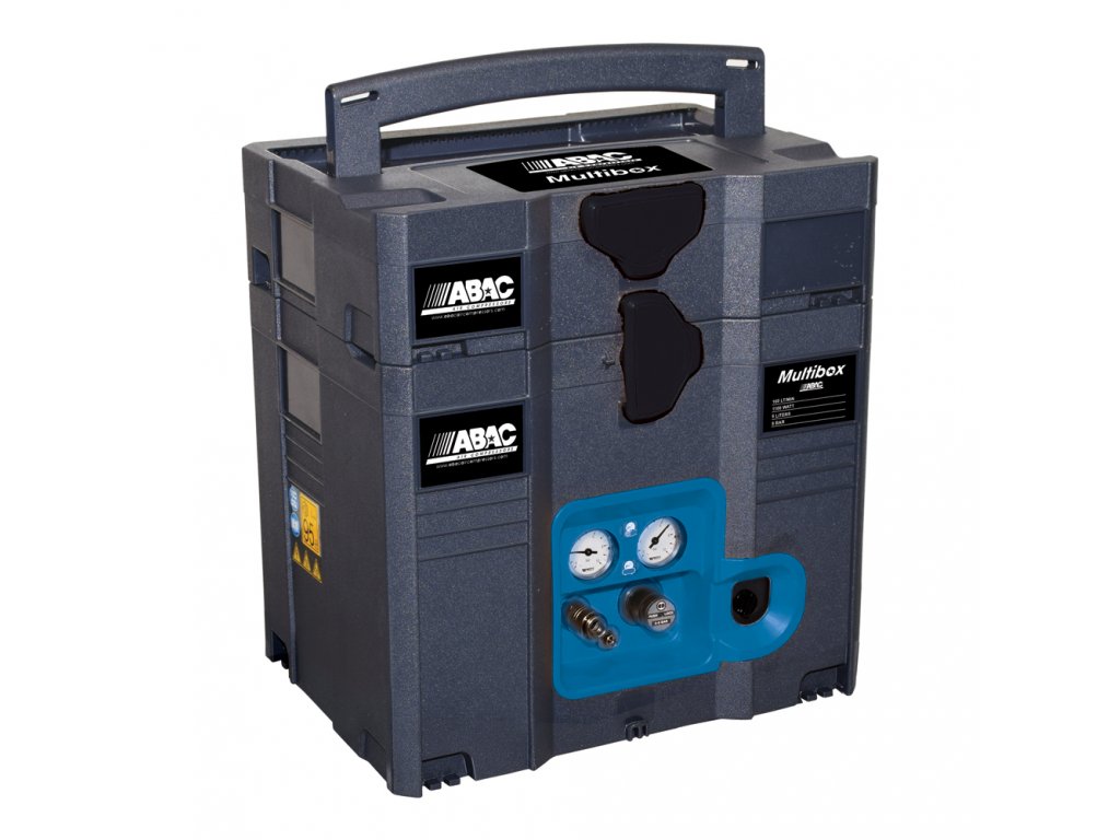 ABAC Kompresor Multibox MB-1,1-6BMX příkon 1,1 kW, sací výkon 160 l/min, tlak 8 bar, vzdušník 6 l, napětí 230/50 V/Hz