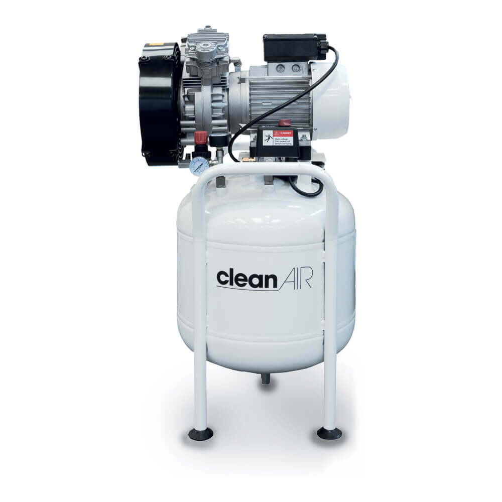 ABAC Dentální kompresor Clean Air CLR-1,1-50MD příkon 1,1 kW, sací výkon 240 l/min, tlak 8 bar, vzdušník 50 l, napětí 230/50 V/Hz