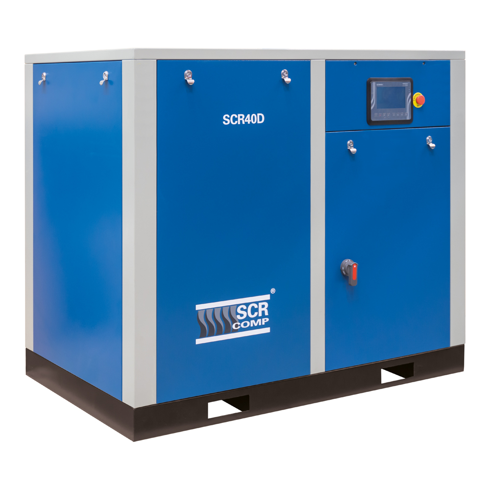 Šroubové kompresory SCR - Screw Compressor Šroubový kompresor SCR-30/7D příkon motoru 30 kW, dodávaný tlak 7 bar, objemový výkon 312 Nm3/h