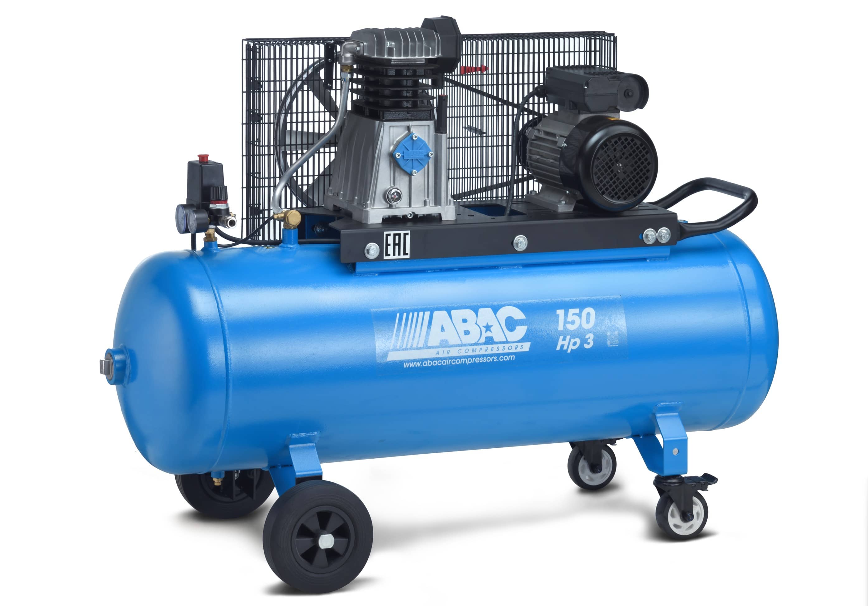 ABAC Kompresor Pro Line A49BX-2-2-150CT příkon 2,2 kW, sací výkon 444 l/min, tlak 11 bar, vzdušník 150 l, napětí 400/50 V/Hz