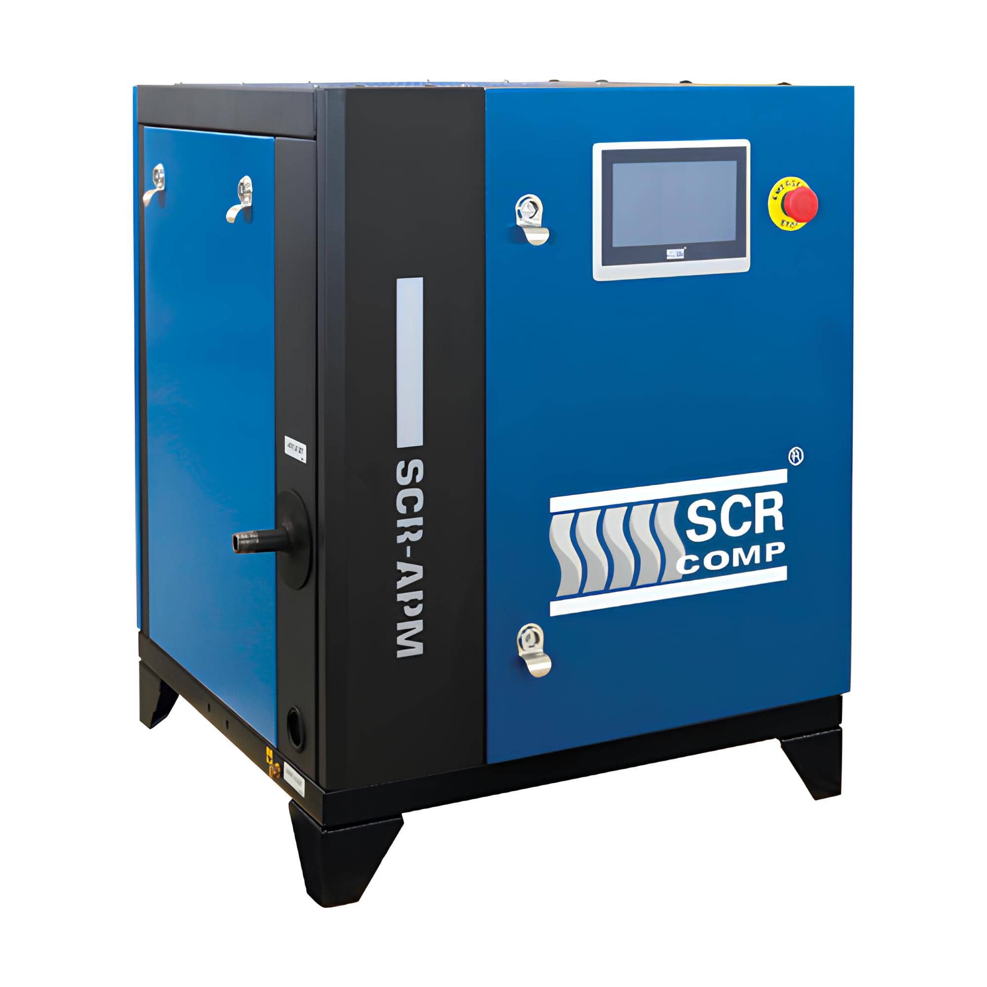 SCR-APM Mini Base — der einzelne Schraubenkompressor von der anderen Seite