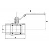 Ball valve with internal threads - 3/8"
