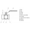 Ball valve with internal threads - 3/8"