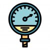 Manometer zadný -1/0 bar - 50 mm - 1/4"