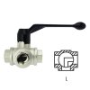 Three Way Ball Valve L - 3/8"