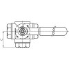Three Way Stainless Steel Ball Valve T - 1/4"