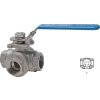 Three Way Stainless Steel Ball Valve T - 1/4"