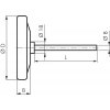 Termometr ze wskazówką ze stali nierdzewnej 100 mm (0°C/+120°C) trzonek 63 mm