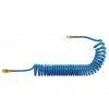 Wąż spiralny PU z szybkozłączami 6/4 mm - długość 3 m