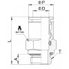 Direct screw connection with external thread 6 - M5