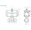 Ball valve V101 with double-acting drive DA - 2"