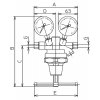 Regulátor tlaku 1/4", 2 700 l/min, 0 - 100 bar
