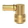ES quick coupling with 90° hose barb - 9 mm