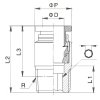 Gerader Anschluss 8 - R1/2"