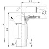 L-coupling extended 6 - R1/4"