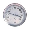 Termometr ze wskazówką ze stali nierdzewnej 100 mm (0°C/+120°C) trzonek 63 mm